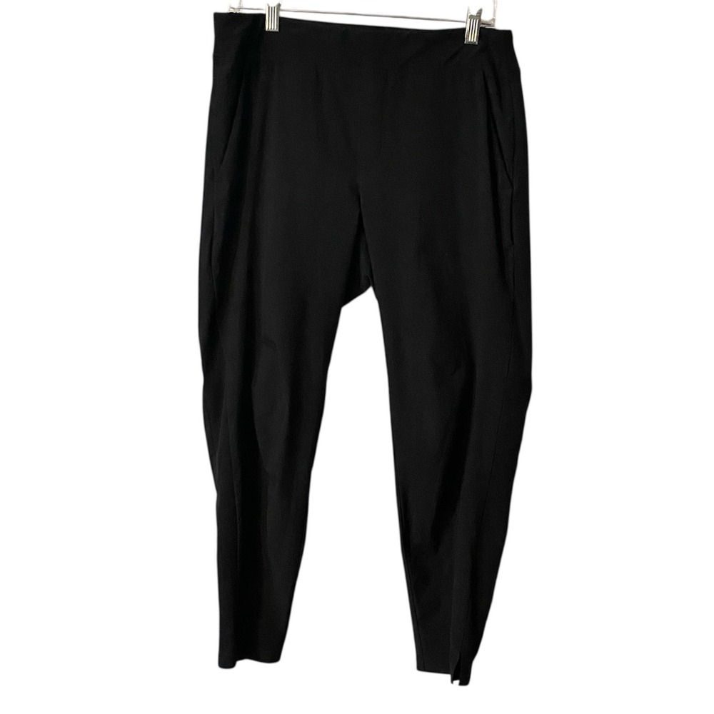 Athleta Black Ribbed Waistband Side Pocket Pants Women's Size 8 Casual Comfort